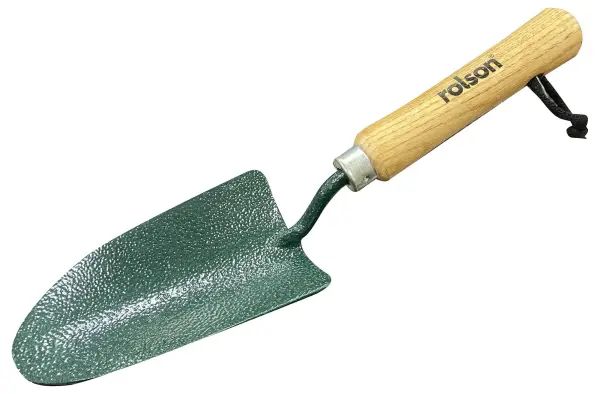 Heavy Duty Carbon Steel Garden Hand Trowel with Wooden Handle