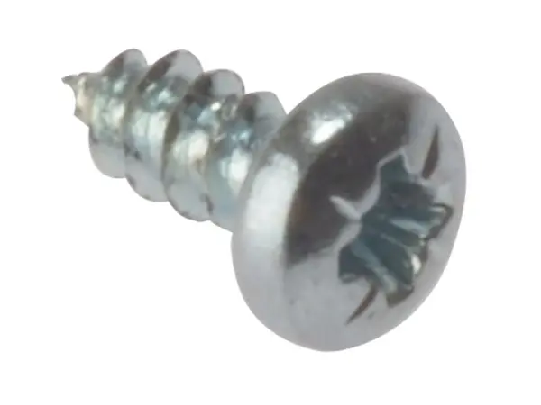 ForgeFix Self-Tapping Screws, Pozidriv Pan Head, ZP, 1/2in x 6, Box of 200
