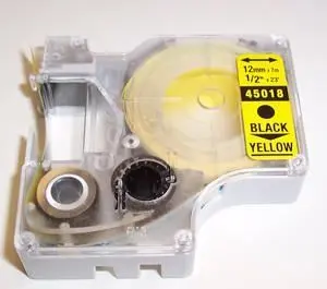 DYMO D1 標準標籤帶 - 12毫米 x 7米 黑字黃底