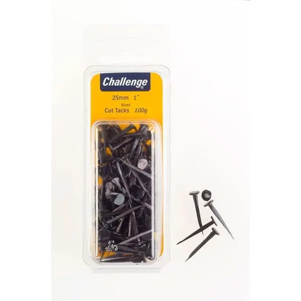 Challenge Blued Steel Tacks 25mm, 75g Pack