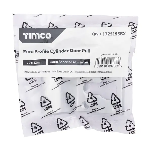 Poignée Euro cylindre Timco – Aluminium