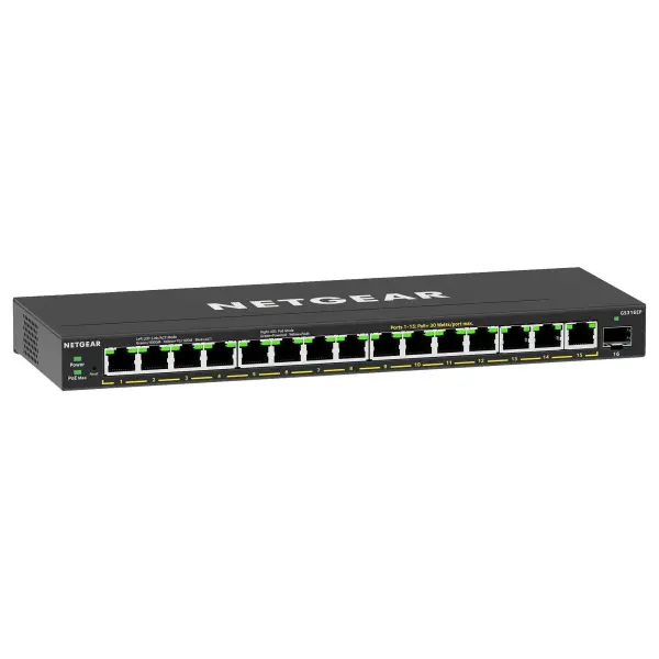 NETGEAR GS316EP 15-Port Gigabit PoE+ Managed Switch with SFP, 180W