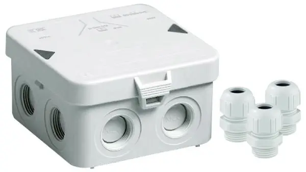 SPELSBERG IP65 Rozvodná skříň z termoplastu, 95x95x57mm, 8x vstup M20