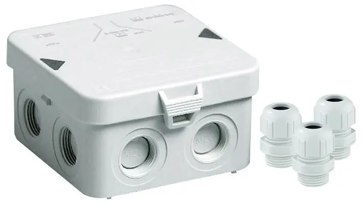 SPELSBERG IP65 Thermoplastic Junction Box, 95x95x57mm, 8x M20 Entry