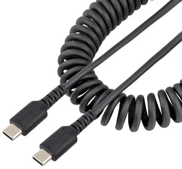 STARTECH USB-C na USB-C spirálový odolný kabel, 0,5m