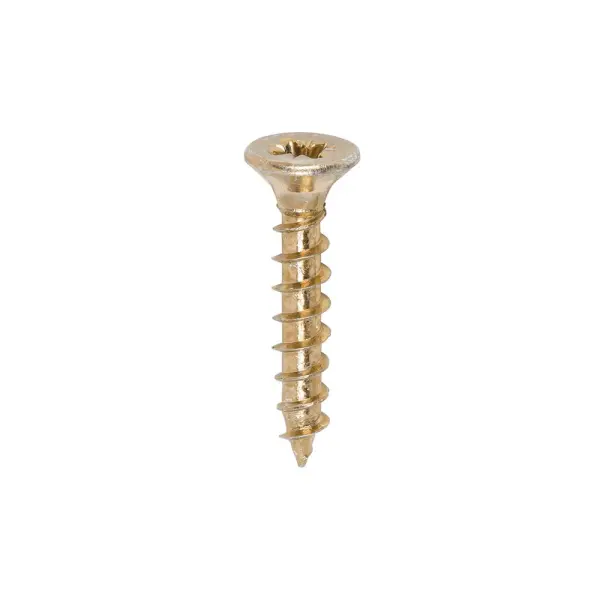Timco Solo Chipboard & Woodscrews - PZ, Double Countersunk, Yellow, 3.0 x 17mm,