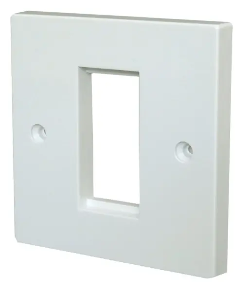 TUK Euro Style 1 Gang Faceplate for 1 Module, White