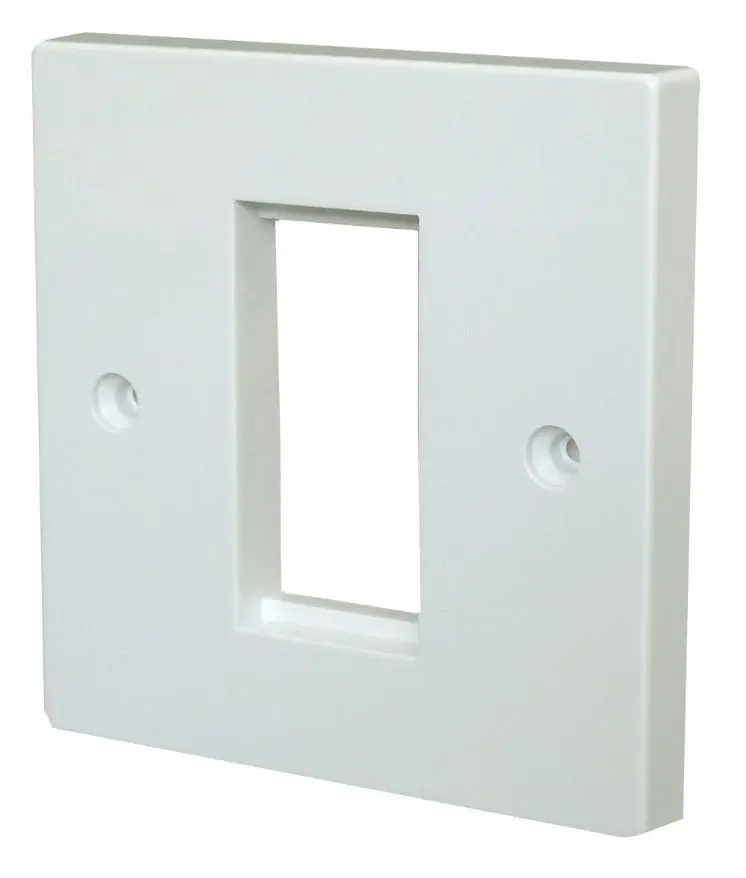 TUK Euro Style 1 Gang Faceplate for 1 Module, White