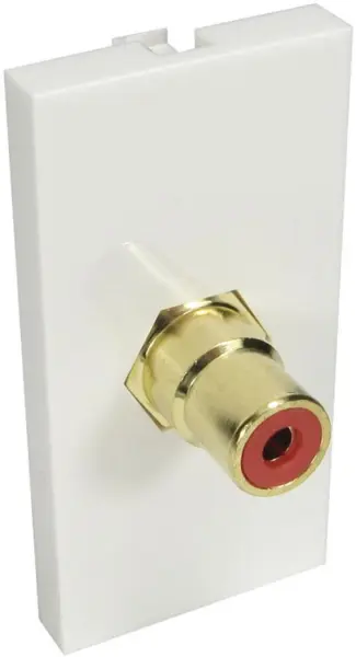 PRO SIGNAL - Pemasangan Euro Modul RCA Perempuan ke Perempuan Merah 50 x 25mm -