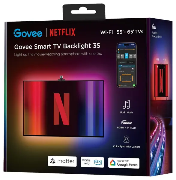 GOVEE Envisual 3S Smart 55-65 inch TV Backlight LED Strip