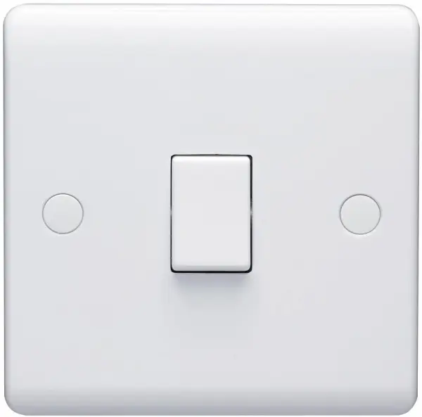 Volex 10AX 1-polige 2-weg wandschakelaar, Wit