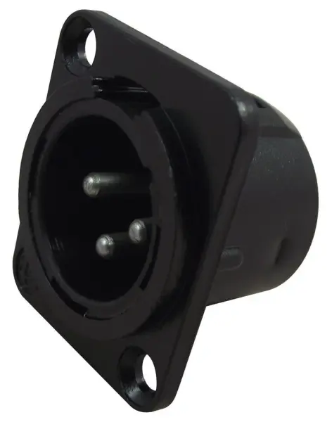 PRO SIGNAL XLR 차단 플러그, 3극, 블랙, 금속