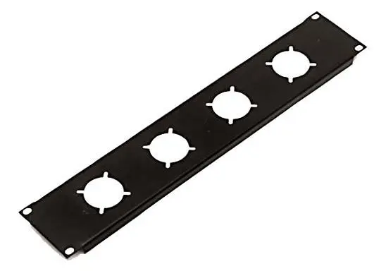 PENN ELCOM 19-Inch 2U Rack Panel with 4x Socapex Holes