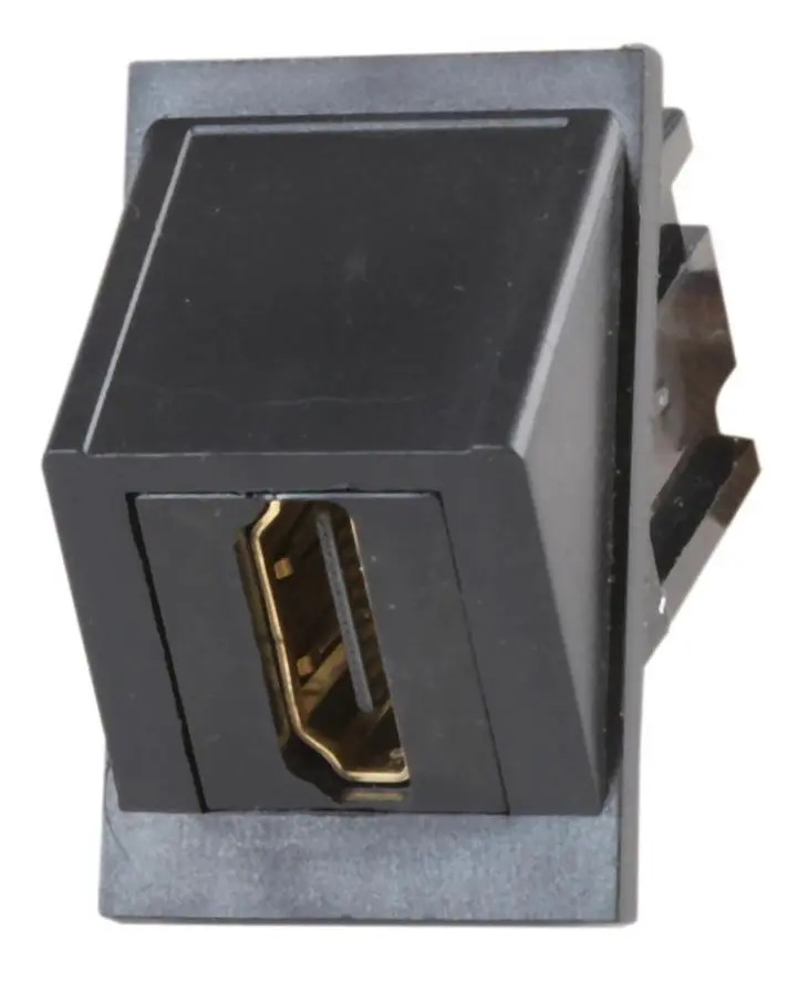 TUK Adattatore HDMI Femmina a Femmina Angolato 6C, Nero, 25x38mm