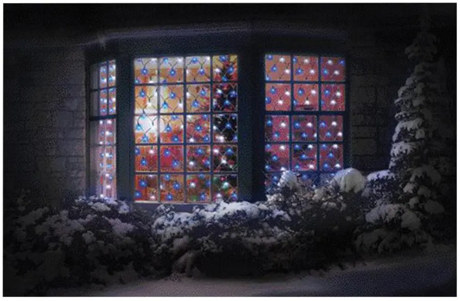 RARAION - Filets lumineux LED Noël bleu & blanc 3,5m x 1,2m