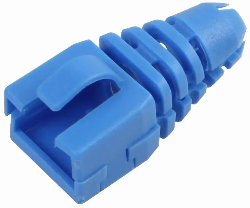 Gaine antistress RJ45 ENCITECH, Rétrofit, Bleu, Lot de 10