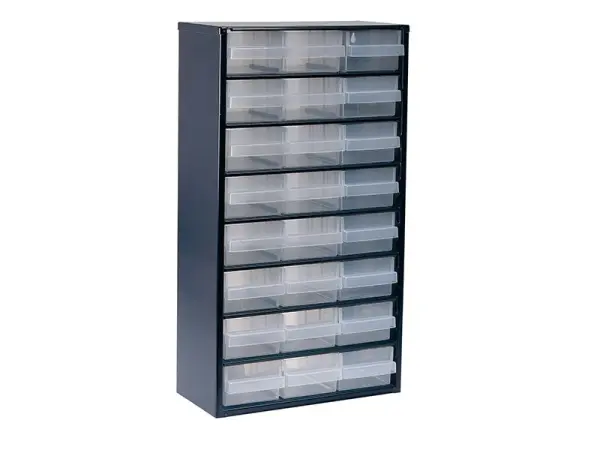 Raaco 1224-02 24-Drawer Steel Cabinet with PP Drawers