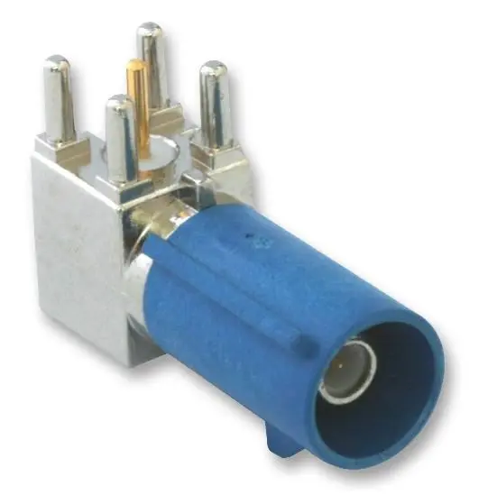 Amphenol SMB Right Angle RF Coaxial Plug, 50 Ohm, Gold-Plated