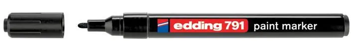 Edding 791 Marcóir Péinte Barr Buailteach Caol - Dubh