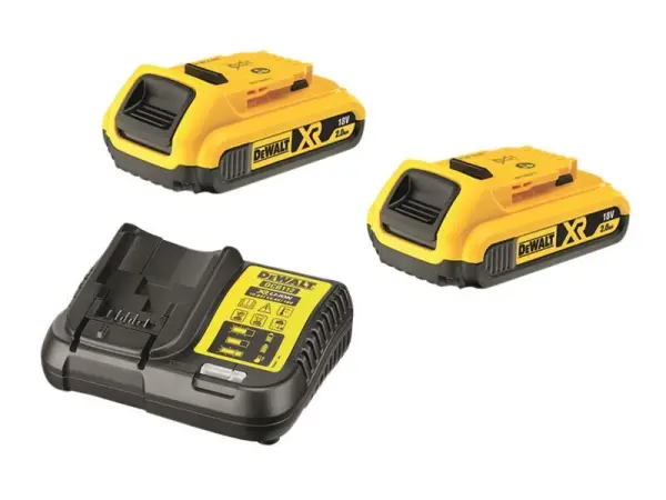 DeWALT 18V XR 2Ah Battery & Charger Pack (2 x DCB183 + DCB112)