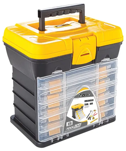 TOOL LAB 4 Drawer Tool Storage Box & Organiser