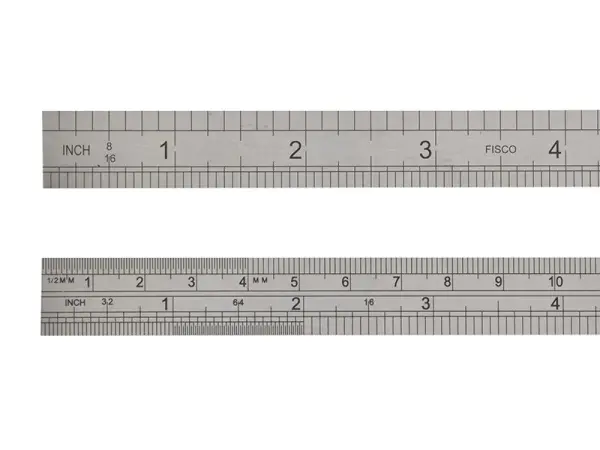 Fisco 706S Stainless Steel Ruler, 150mm/6in