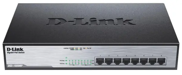 D-Link 8-Port Gigabit PoE+ Unmanaged Switch