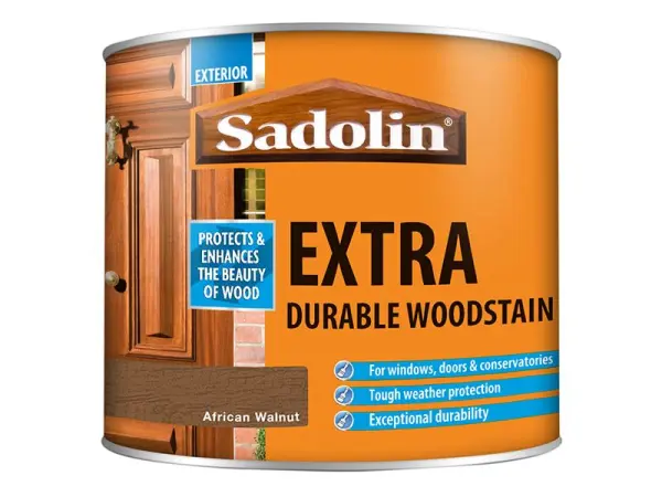 Sadolin Extra Durable Lasure Bois, Noyer Africain, 500ml