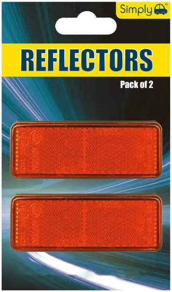 SIMPLY - Car Reflectors, Pack of 2 - Red