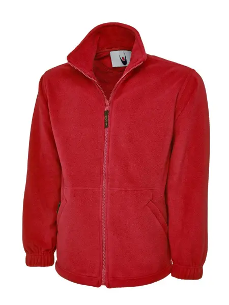 Uneek Chaqueta Clásica Unisex de Forro Polar Micro Fleece con Cremallera - Rojo