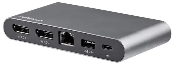 STARTECH - Táirgeoir USB-C Leictreonach Dá Scrín 4K DisplayPort le PD