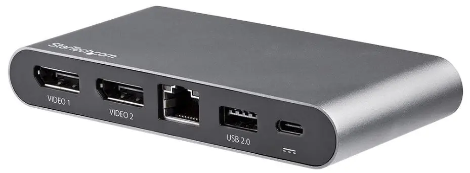 Startech USB-C Dual 4K DisplayPort Multiport Adapter with PD