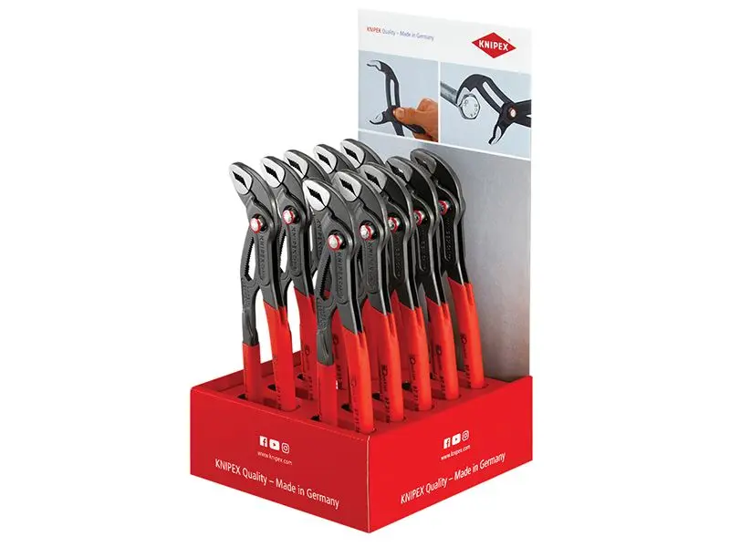 Knipex Cobra Quickset Waterpump Pliers Counter Display (10 Pack)