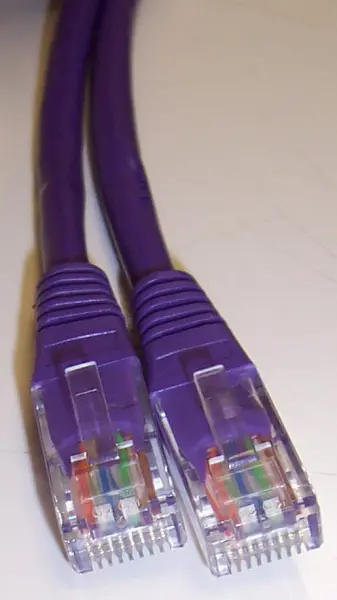 PRO SIGNAL RJ45 암-암 Cat5e UTP 이더넷 케이블, 20m 바이올렛