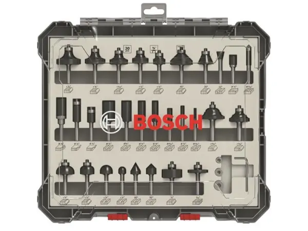Bosch PRO Router Bit Mixed Set, 30 Piece