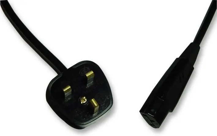 PRO ELEC 13A UK Plug to IEC C13 Power Cable, 1m Black