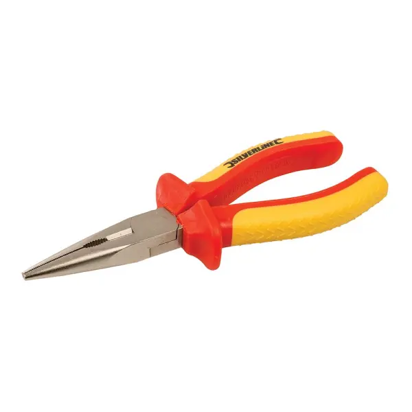 Silverline VDE Expert Long Nose Plier, Chrome Vanadium Steel, 160mm