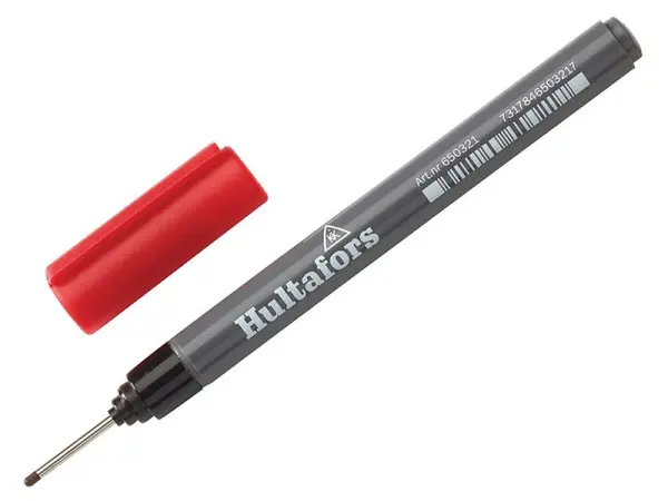 Hultafors Diepgaatjesmarker, Permanente Rode Inkt