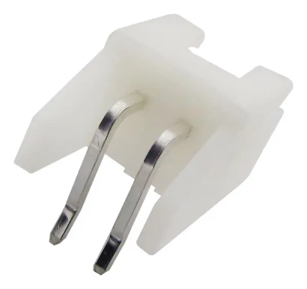 Connecteur d'angle droit JST XH à capot, 2 voies, pas de 2,5mm