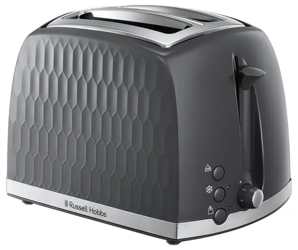 RUSSELL HOBBS - Honeycomb 2 Slice Toaster - Grey