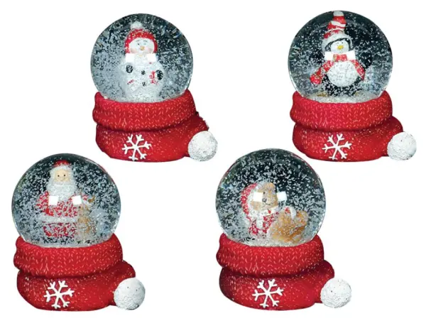 RARAION Globo di Natale con Personaggio, 4,5×5×6 cm