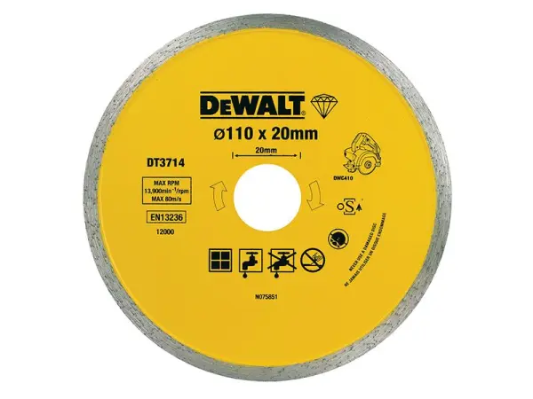 DEWALT DT3714 Diamantový kotouč na dlaždice, 110 × 20 mm