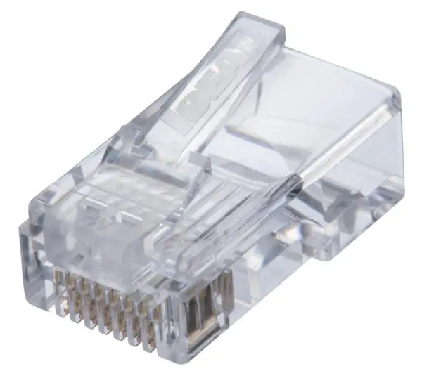 IDEAL Conectores RJ45 Feed-Thru, Cat5e, 8P8C, Pacote de 25