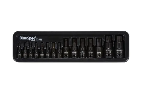 Blue Spot Tools - Set Soket Bit Torx Impak 15PC 1/4 3/8 1/2