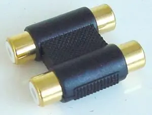 Pro Signal RCA Phono Coupler - 2 Way, Gold Plated