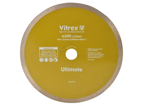 Vitrex Ultimate Diamond Blade 200mm for Tile Cutting