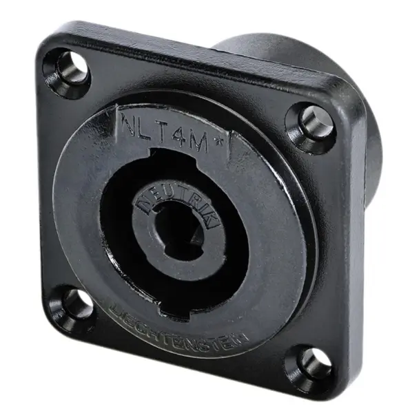 NEUTRIK 4-polige mannelijke chassis SpeakON connector