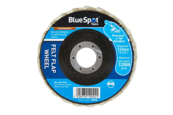 Meule à lamelles en feutre Blue Spot Tools 115mm