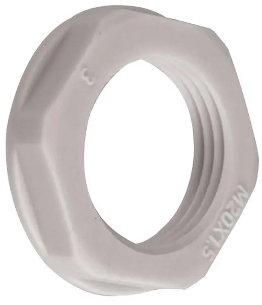 Concordia Technologies M20 Nylon Lock Nut, White, Pack of 10