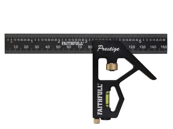 Faithfull Prestige Combination Square, Aluminium, 150mm (6in)